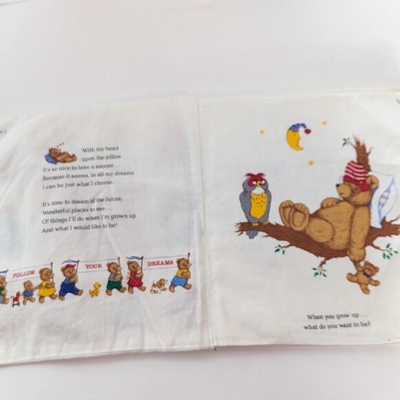 Teddy Bears Fabric Book Soft Quilted When I Grow Up I Want To Be VIP Cranston - Picture 3 of 5